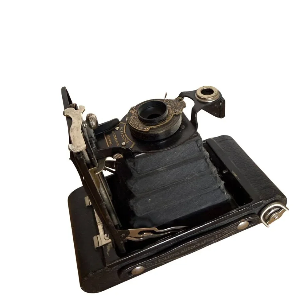 Folding Autographic Brownie Camera No 2 Kodak Ball Bearing Shutter Collectible